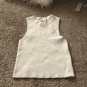 white cropped shirt from happily grey in a size large